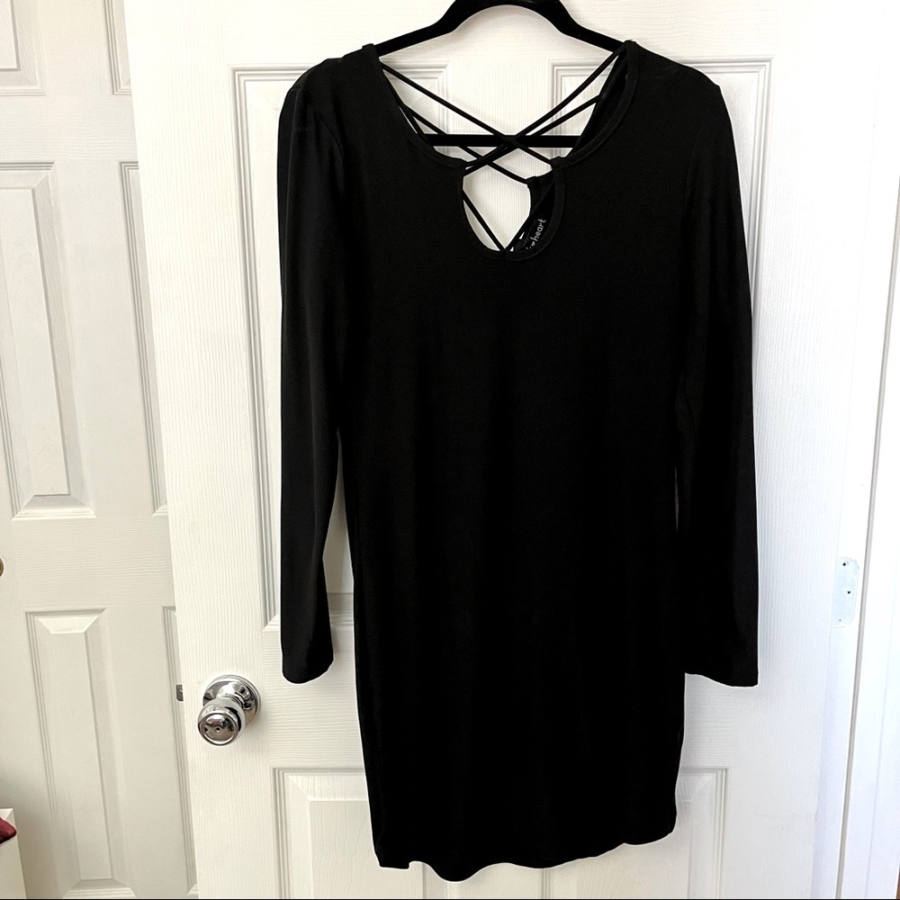 Derek Heart Bodycon Cutout Mini Dress Black Large